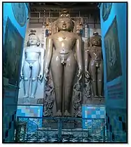 22 feet (6.7 m) Shantinath idol at Aharji, 12th century