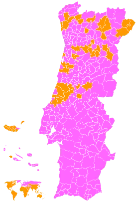 Strongest party by municipality