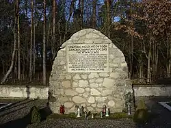 A monument in memory of Polish civilians victims of the German Nazi massacre in Sochy  1 June 1943, Poland