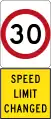 New 30&nbsp;km/h Speed Limit (Used in South Australia)