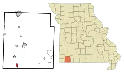Location of Seligman, Missouri