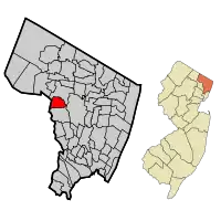 Location of Glen Rock in Bergen County highlighted in red (left). Inset map: Location of Bergen County in New Jersey highlighted in orange (right).
Interactive map of Glen Rock, New Jersey