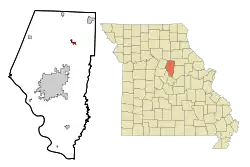 Location of Hallsville, Missouri