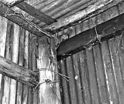 Fig. 2: Fencing wire is frequently used as a fastener. The Cobb &amp; Co. hitch is much in evidence.