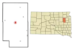 Location within Clark County and South Dakota