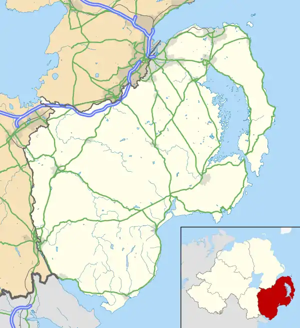 Kinallen is located in County Down