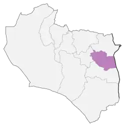 Location of Darmian County in&nbsp;South Khorasan&nbsp;province