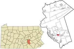 Location in Dauphin County and state of Pennsylvania