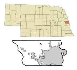 Location of Bennington, Nebraska