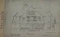 Architectural drawing for a Mills and Wachter designed home in the Old West End of Toledo, Ohio, 1890s
