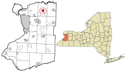 Location in Erie County and the state of New York