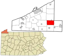 Location in Erie County and the U.S. state of Pennsylvania