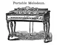 Portable melodeon by Estey & Green (1855-1863)