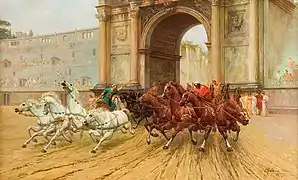 Racing Chariots Entering The Circus Maximus
