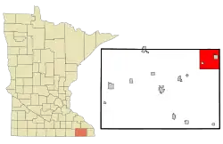 Location of Rushford Village, Minnesota