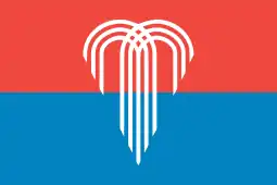 Flag of Kansas City (charged horizontal bicolor)