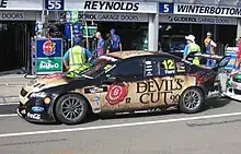 The Dick Johnson Racing entered Ford Falcon (FG) of Dean Fiore at the 2012 Clipsal 500 Adelaide