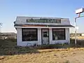 Caprock Cafe lies deserted across from the Borden County Courthouse.