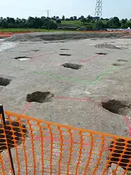 An excavation of a former dwelling, in Moulay