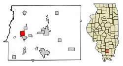 Location of North City in Franklin County, Illinois.