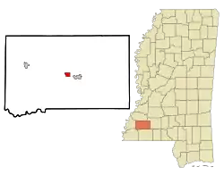 Location of Meadville, Mississippi