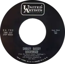 One of the side-A labels of the US single