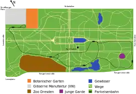 location of the Transparent Factory in the Großer Garten park
