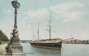 &quot;H.M.S. Buzzard, Training Ship, London&quot;