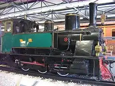 Preserved 1902 Krauss steam locomotive No. 10 at the Israel Railway Museum