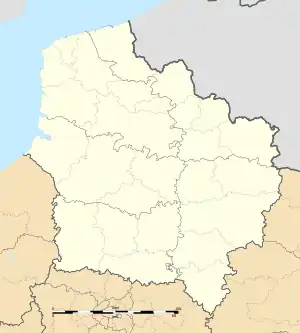 Hesdin is located in Hauts-de-France