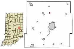Location of Mount Summit in Henry County, Indiana.