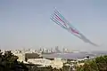 A flypast of the Azerbaijani Air Force