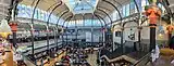 Panoramic picture of the inside of  Smithfield Market Hall, home to food hall Mackie Mayor