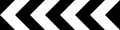 Chevron marker (turn left)