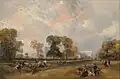 Figure-of-eight-shaped English elms, Hyde Park: James Duffield Harding's The Great Exhibition of 1851