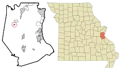 Location of Cedar Hill Lakes, Missouri