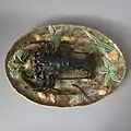 Coloured glazes majolica lobster platter 18.9 inches c 1880.