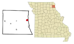Location of Canton, Missouri