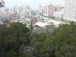 A section of Fengze District, seen from Lingshan Park