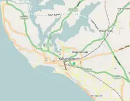 Kavanad is located in Kollam