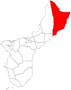 Location of Yigo in Guam