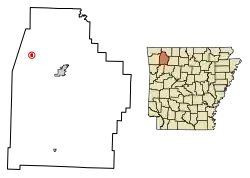 Location in Madison County, Arkansas