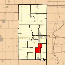 Location in Vermilion County