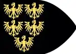 Flag of the Margraviate of Austria (976–1136) The historical and reconstructed symbols indicate the flag is no longer in use, and the design is based on historical records and artifacts