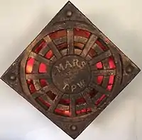 Mars Future Grate (2020), sculpture 28 x 28 x 8 in. (71.12 x 71.12 x 20.32&nbsp;cm), artist's collection