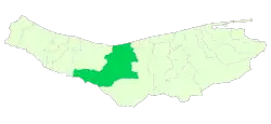 Location of Nur County in&nbsp;Mazandaran&nbsp;province