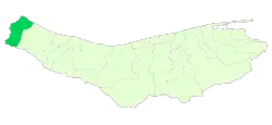 Location of Ramsar County in&nbsp;Mazandaran&nbsp;province