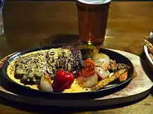 Mexican-style steak au poivre with habanero pepper served in Tampere, Finland