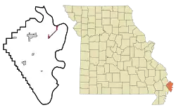 Location of Wyatt, Missouri