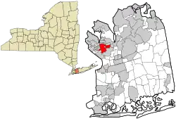 Location in Nassau County and the state of New York
